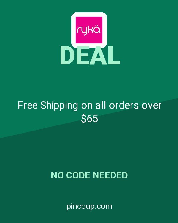 Ryka coupon: Free Shipping on all orders over $65