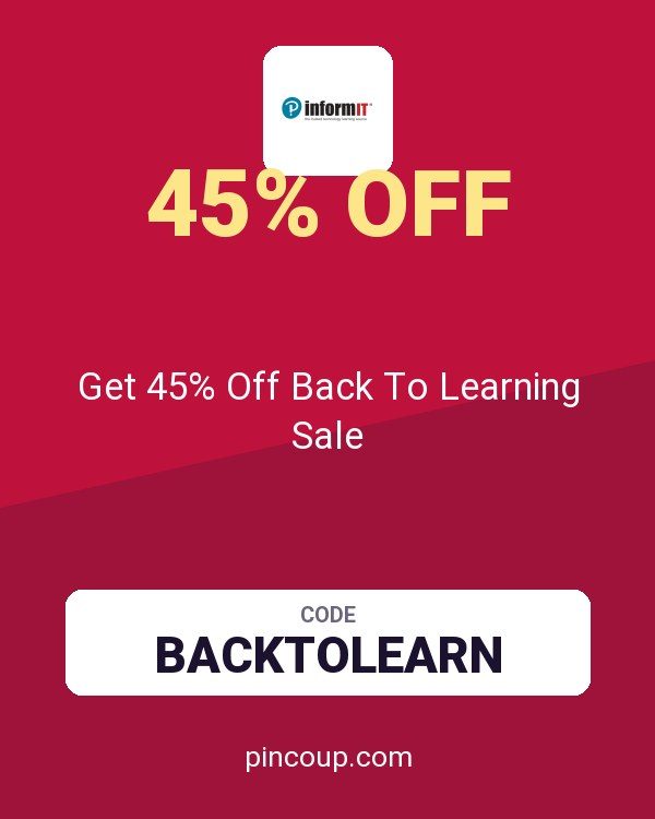 Pearson Education (InformIT) coupon: Get 45% Off Back To Learning Sale
