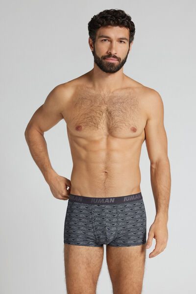 Intimissimi Shark Print Microfiber Boxers Man Blue Size 6