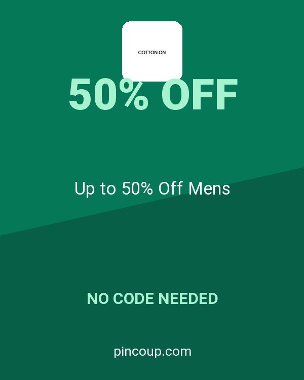 Cotton On coupon: Up to 50% Off Mens