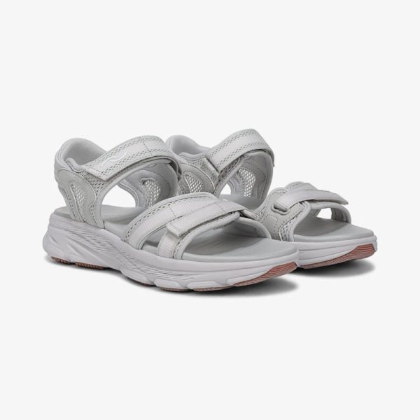 Ryka Devotion Max Sandal Oyster Grey Mesh Fabric 7.0 W Arch Support