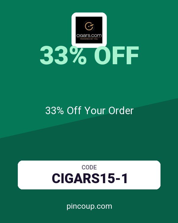 Cigars.com coupon: 33% Off Your Order
