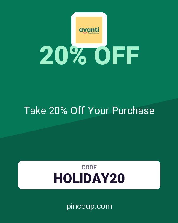 Avanti Travel Insurance coupon: Take 20% Off Your Purchase