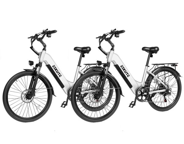 Eskute® Ebike Combo Sale C200 ST2 - White2 at Eskute Ebikes