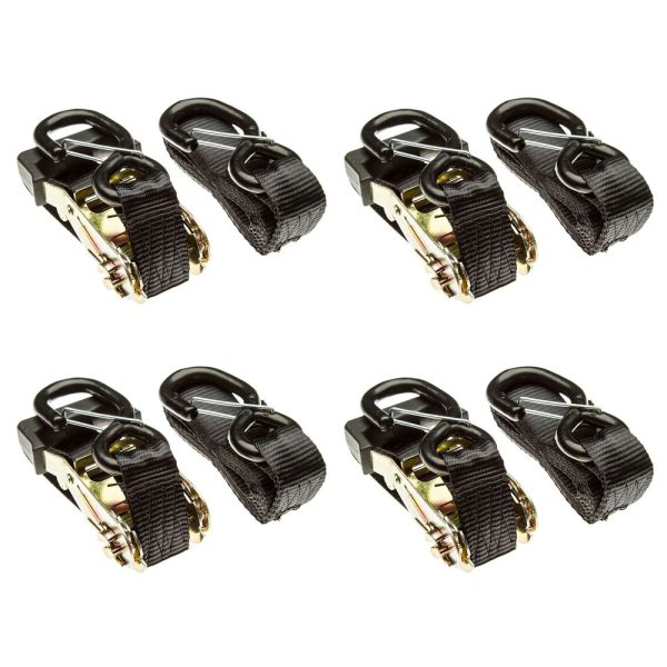 1-3/8" x 7' Ratchet Strap with S-Hooks, 4 Pack at Discount Ramps