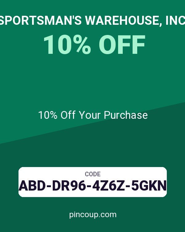 Sportsman's Warehouse, Inc. coupon: 10% Off Your Purchase