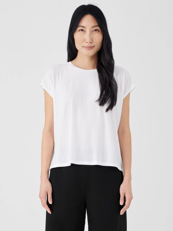 Fine Jersey Square Top at EILEEN FISHER