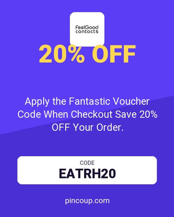 Feel Good Contacts coupon: Apply the Fantastic Voucher Code When Checkout Save 20% OFF Your Order.