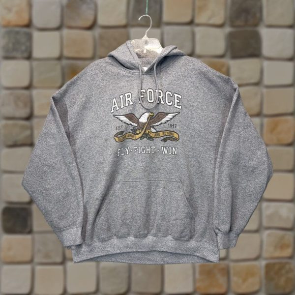 United States Air Force Hoodie Mens 1XL Gray Gildan Sweatshirt Fly Fight Win Usaf, Men's at Grailed