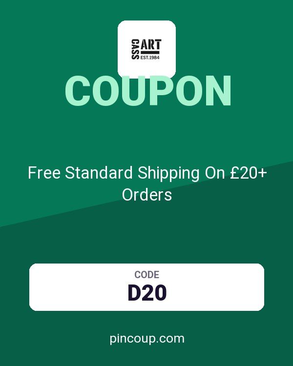 Cass Art coupon: Free Standard Shipping On £20+ Orders