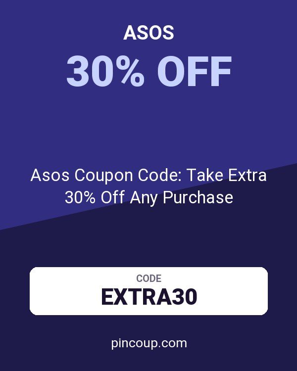 Asos Coupon Code: Take Extra 30% Off Any Purchase