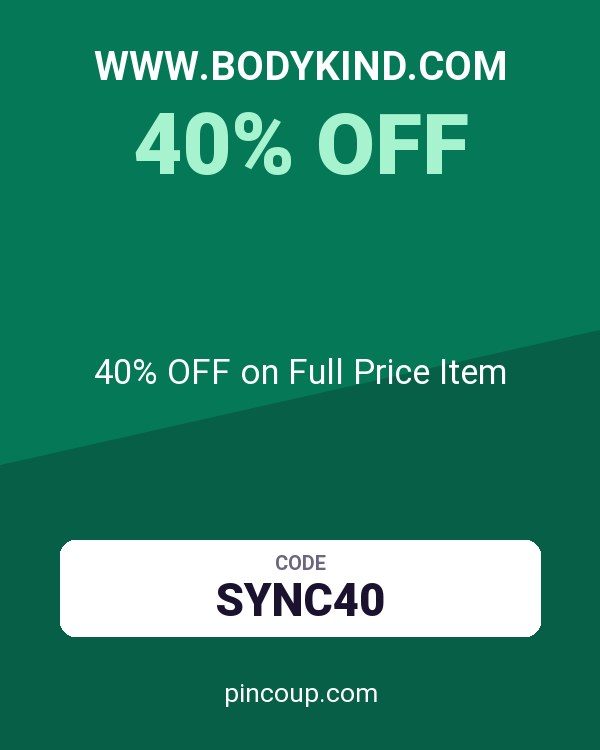 www.bodykind.com coupon: 40% OFF on Full Price Item