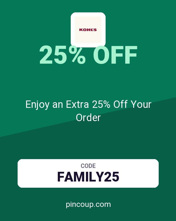 Kohl's coupon: Enjoy an Extra 25% Off Your Order