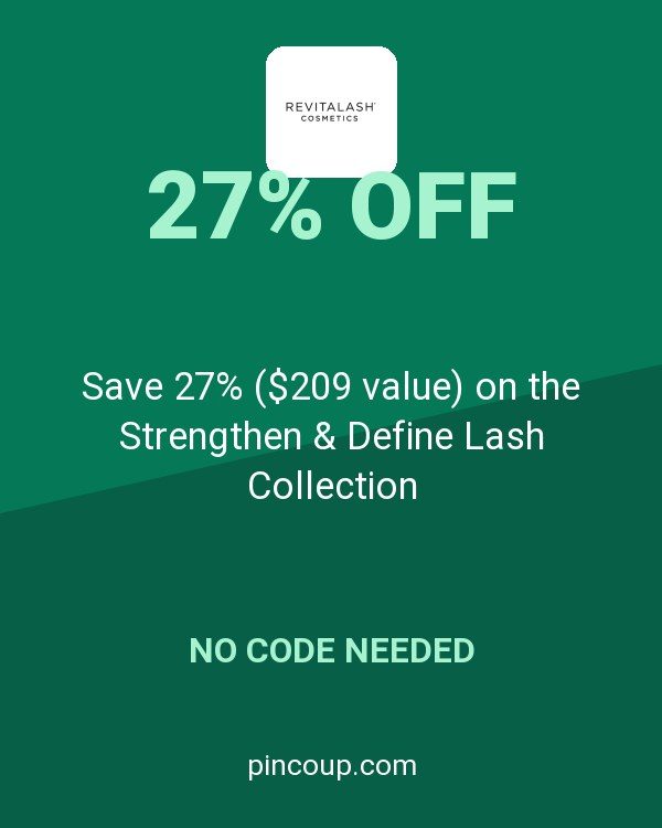 RevitaLash Cosmetics coupon: Save 27% ($209 value) on the Strengthen & Define Lash Collection
