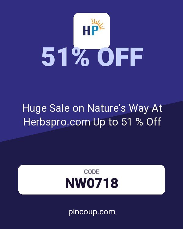 Huge Sale on Nature's Way At Herbspro.com Up to 51 % Off