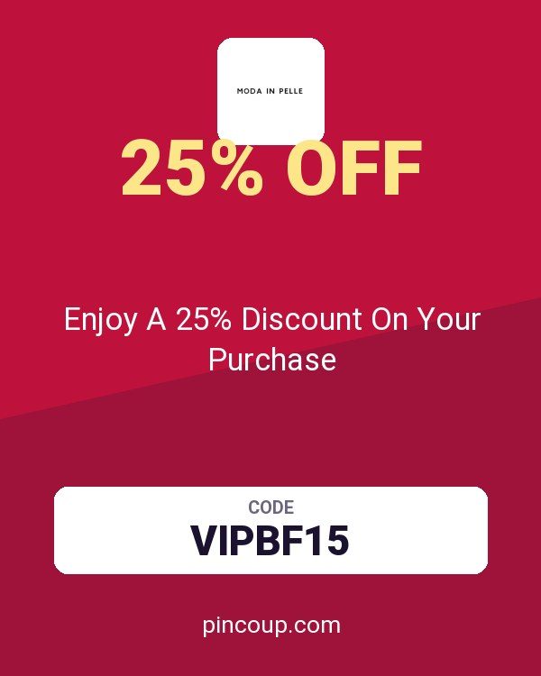 Moda in Pelle coupon: Enjoy A 25% Discount On Your Purchase