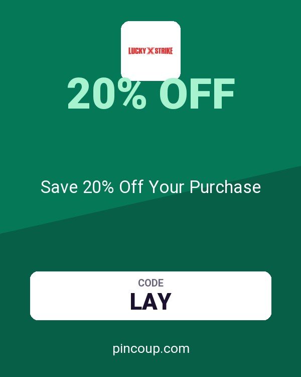 Lucky Strike coupon: Save 20% Off Your Purchase