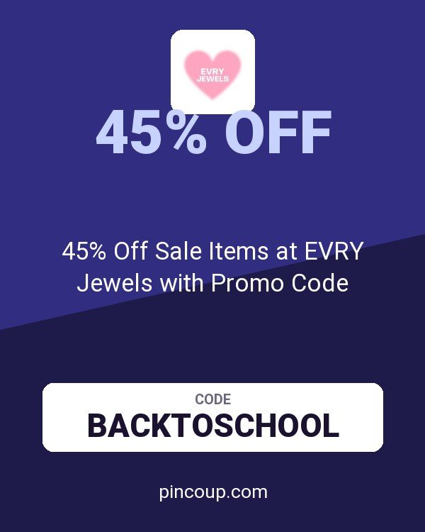 45% Off Sale Items at EVRY Jewels with Promo Code