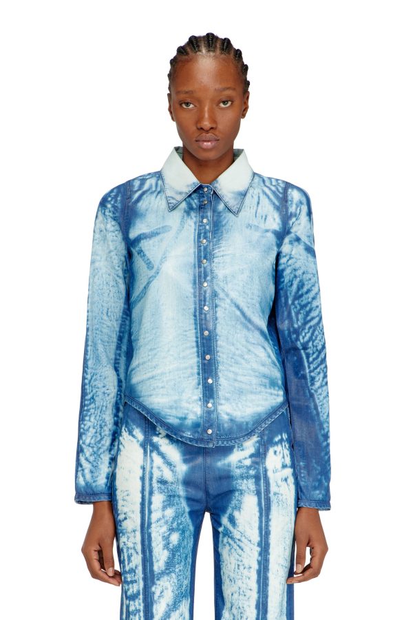 Diesel - Shirt in X-Ray Lyocell denim - Denim Shirts - Woman - Blue