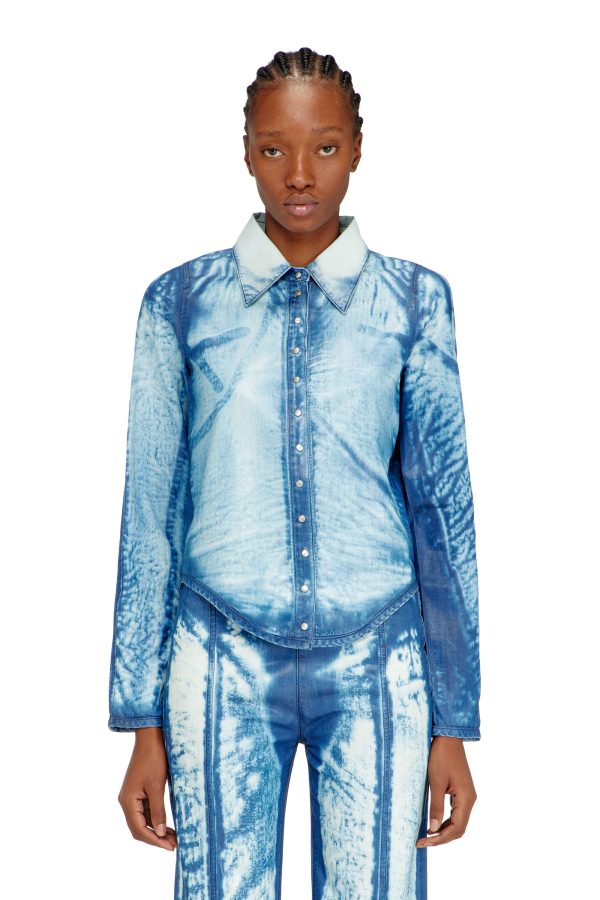 Diesel - Shirt in X-Ray Lyocell denim - Denim Shirts - Woman - Blue