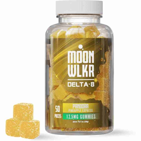 MoonWlkr Pineapple Express Delta 8 Gummies - 50pc (12.5mg) at D8 Super Store