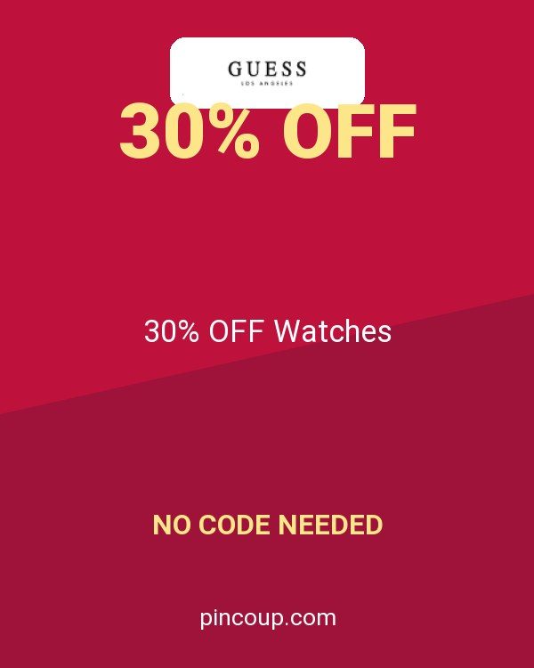 Guess coupon: 30% OFF Watches