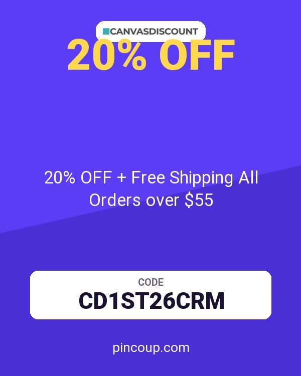 Canvasdiscount coupon: 20% OFF + Free Shipping All Orders over $55