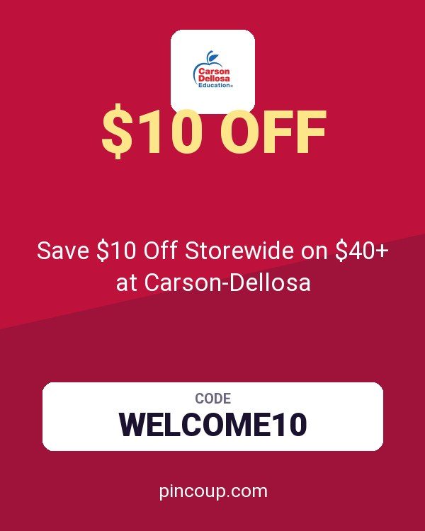 Save $10 Off Storewide on $40+ at Carson-Dellosa