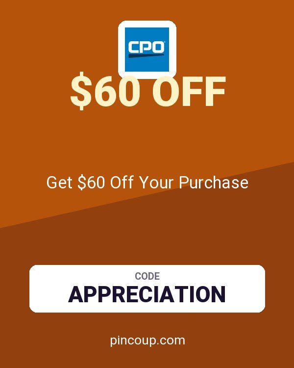 CPO Outlets coupon: Get $60 Off Your Purchase
