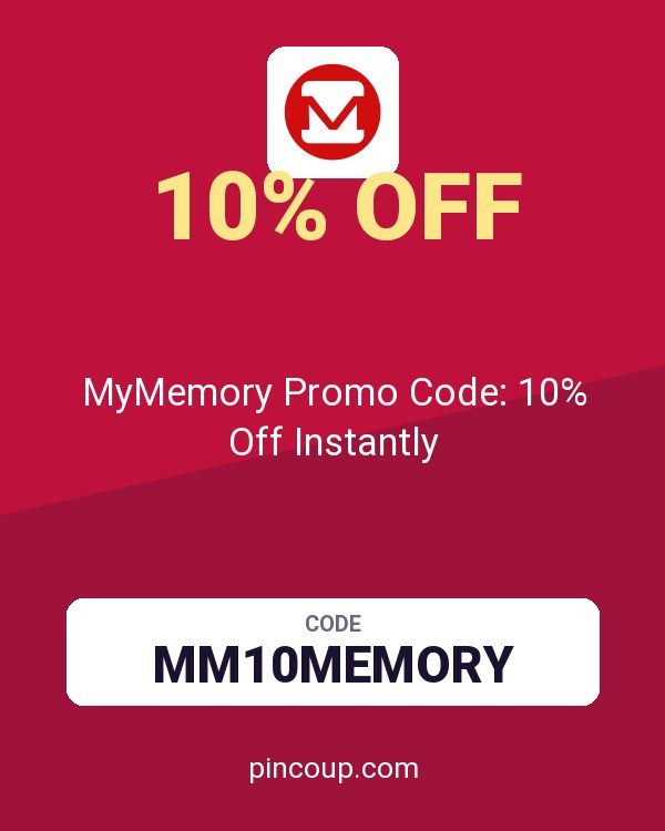 MyMemory.co.uk coupon: MyMemory Promo Code: 10% Off Instantly