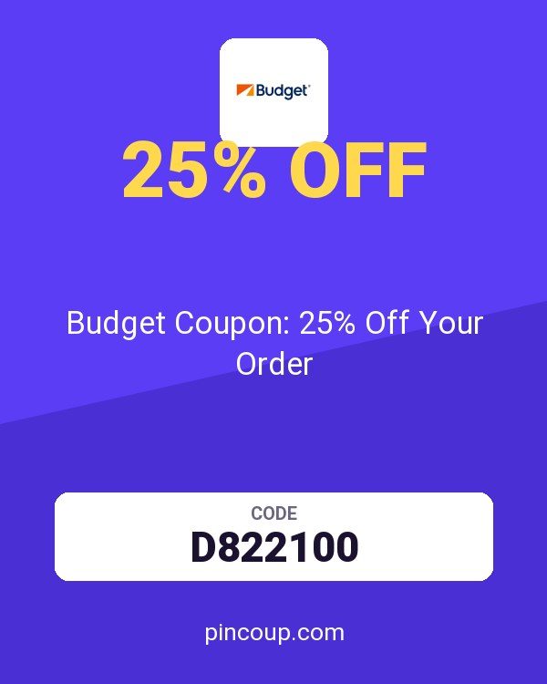Budget Car Rental: Budget Coupon: 25% Off Your Order