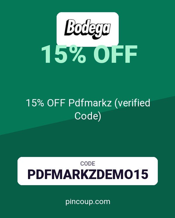 Bodega coupon: 15% OFF Pdfmarkz (verified Code)