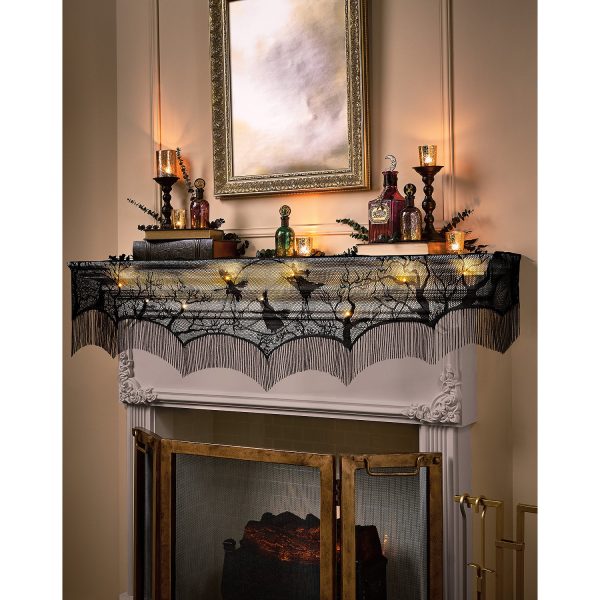 Light-Up LED Mantel Scarf - Hocus Pocus, Black - Spirit Halloween at SpiritHalloween.com