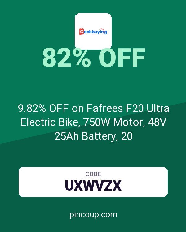 GeekBuying coupon: 9.82% OFF on Fafrees F20 Ultra Electric Bike, 750W Motor, 48V 25Ah Battery, 20