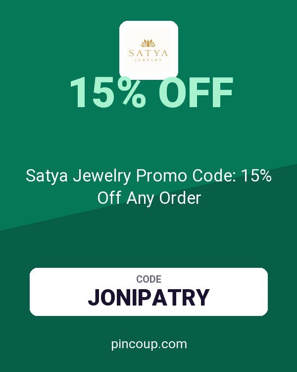Satya Jewelry Promo Code: 15% Off Any Order