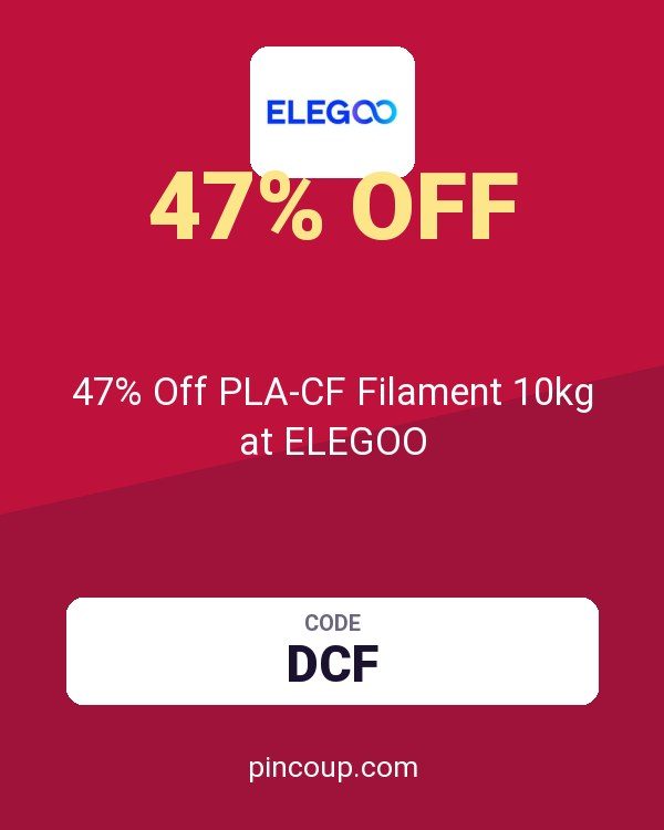 47% Off PLA-CF Filament 10kg at ELEGOO