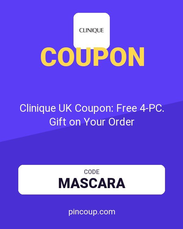 Clinique UK Coupon: Free 4-PC. Gift on Your Order