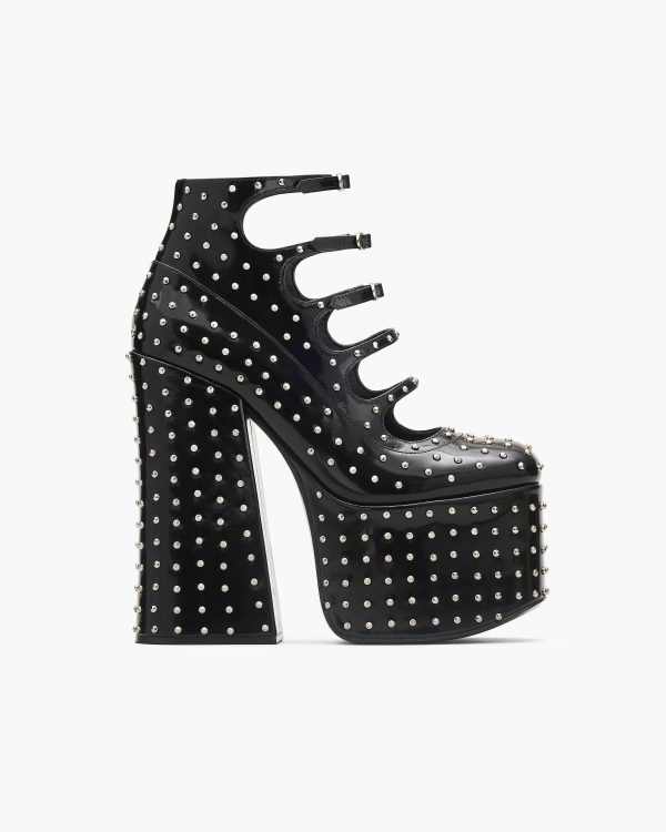 MARC JACOBS Marc Jacobs The Glam Studs Kiki Ankle Boots in Black, Size 38