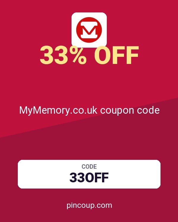 MyMemory.co.uk coupon code