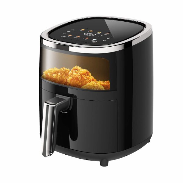 WHALL - 4QT Air Fryer Oven, 8-in-1 Preset Menus, LED Smart Touchscreen, Reduce 85% Fat - Black at Best Buy