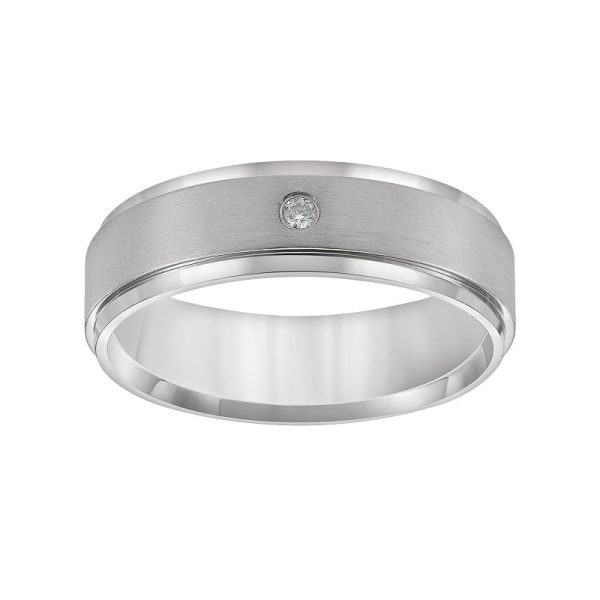AXL Titanium Diamond Accent Wedding Band, Men's, Size: 9, Grey at Kohl's