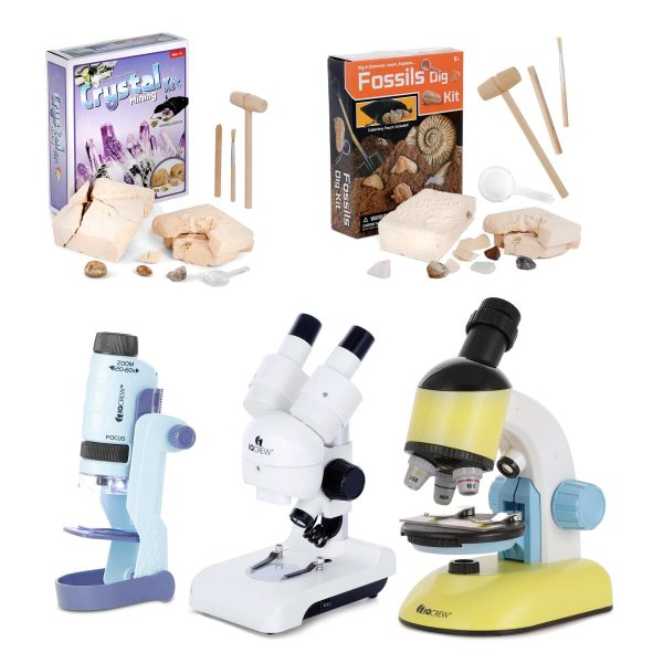 Holiday Special STEM Science Explorer Bundle for Kids - Microscope Lab & Hands-On Experiment Kits at AmScope