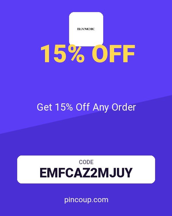 Bloomchic coupon: Get 15% Off Any Order