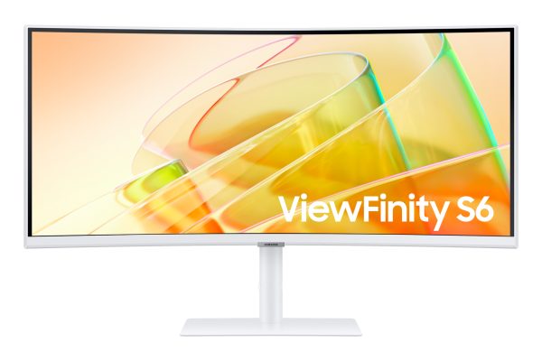 Samsung 34" View Finity S65TC 4k UHD Curved Monitor with Thunderbolt™ 4 and Built-in Speakers in White