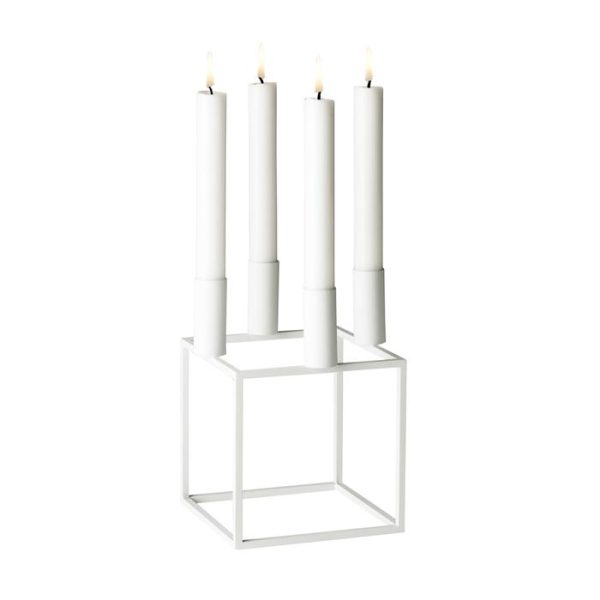 Overstock - Kubus 4 Candle Holder - White at Shop Horne