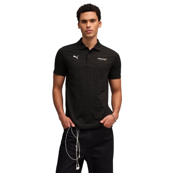 McLaren Puma Jacquard Polo - Black at F1 Store
