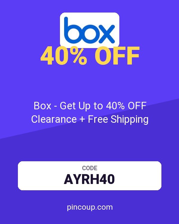 Box - Get Up to 40% OFF Clearance + Free Shipping
