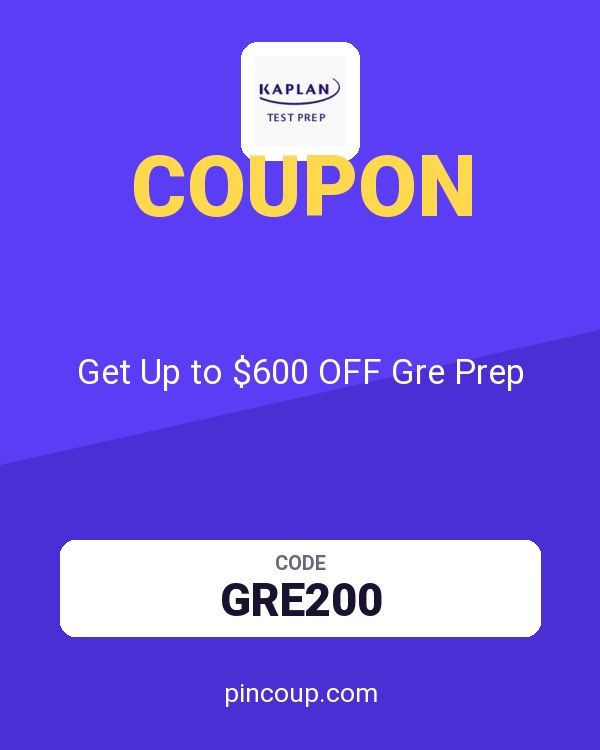 Kaplan Test Prep coupon: Get Up to $600 OFF Gre Prep