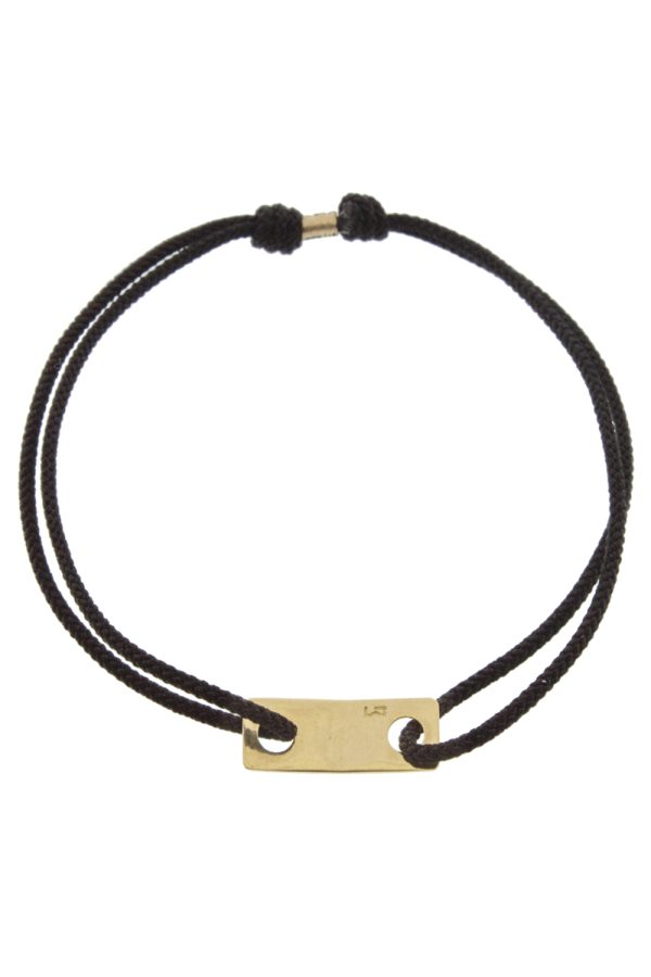 Small ID Plate Link Cord Bracelet at Marissa Collections