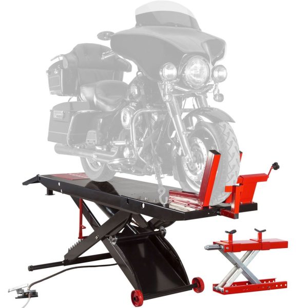 1,500 lb. ProLift Air/Hydraulic Steel Lift Table - Motorcycle Lift Jack by Black Widow BW-PROLIFT-HD at Discount Ramps